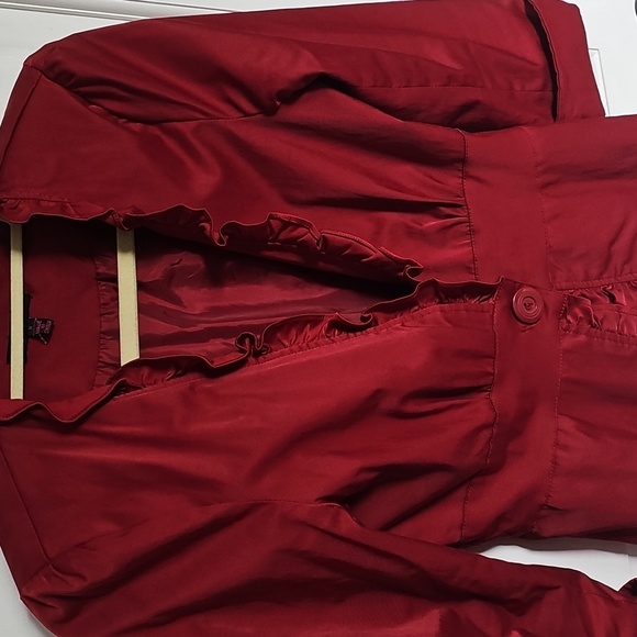 Last Kiss Red Jacket with ruffle edge - Picture 7 of 8